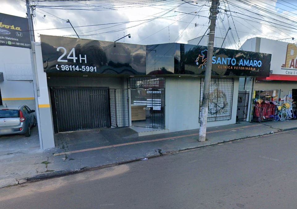 Fachada e localização da Santo Amaro Clínica Veterinária